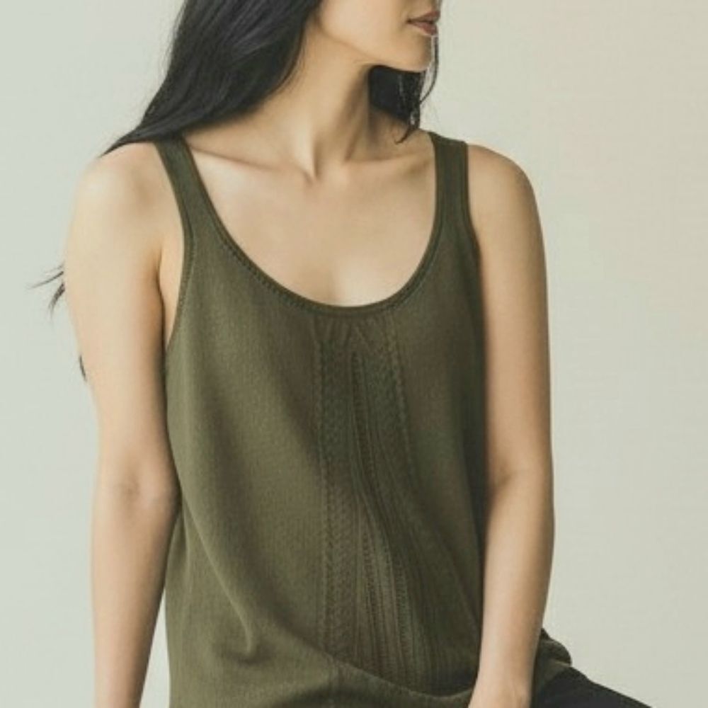 Guilty Knitwear Olive Knit Tank Top
